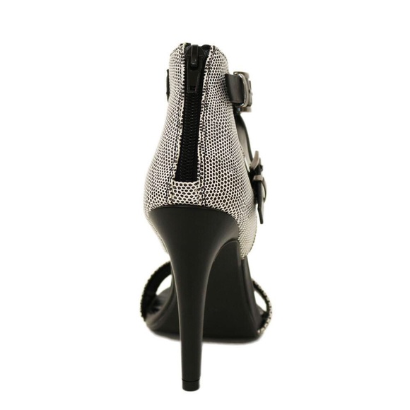 rhoda Black White Reptile sandal - Picture 5 of 8